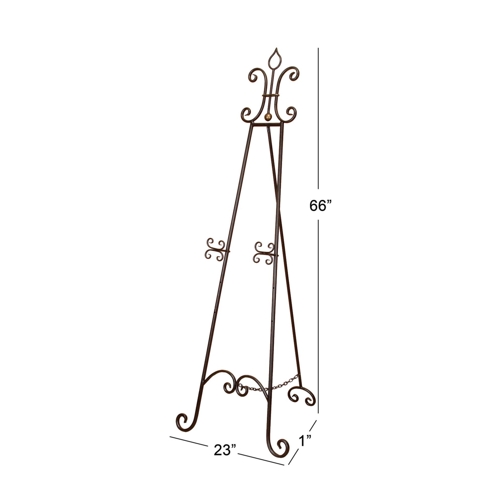 66'' Black Iron Traditional Easel
